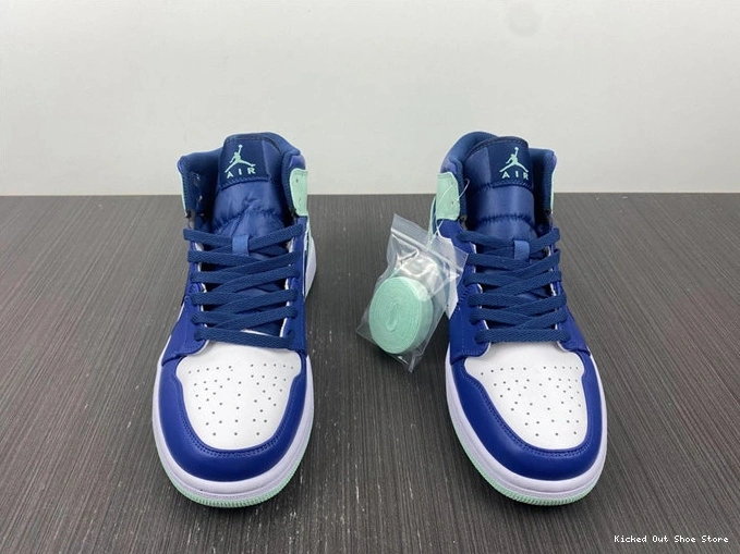 Kicked Out Shoe Store 554724- Foam Timeless Navy Mystic Mint Jordan1 3723 Mid 1014